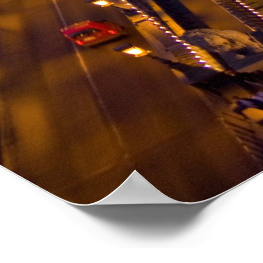 チェーンブリッジと夜の満月 ポスター (角)