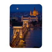 チェーンブリッジと夜の満月 マグネット (縦)