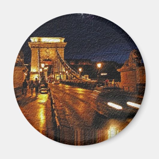 チェーンブリッジ（ブダペスト）夜(1) マグネット (正面)