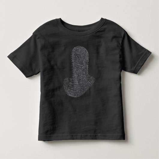 チェーンメイルの戦士フード トドラーTシャツ (正面)