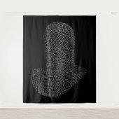 チェーンメール戦士フード タペストリー (正面)