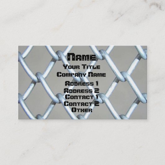 チェーンリンクとねじ込み 名刺 (正面)