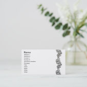 チェーンリンクシックな白黒ミニマルモダンリスト 名刺 (スタンド正面)