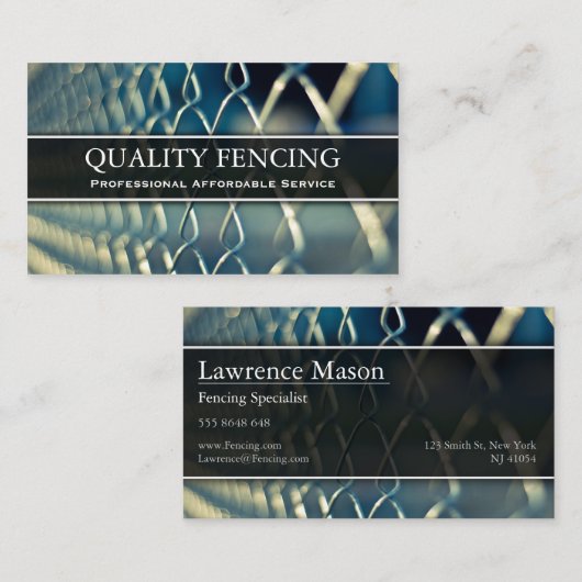 チェーンリンクフェンシング/フェンス写真名刺 名刺 (正面/裏面)