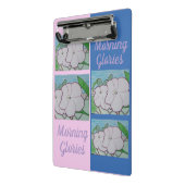 チェーンリンクフェンス上のモーニンググラフィックスのクリップボード ミニクリップボード (アングル2)