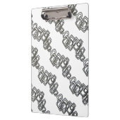 チェーンリンク – 白黒ミニマルモダンリスト クリップボード (左)