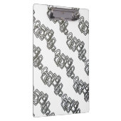 チェーンリンク – 白黒ミニマルモダンリスト クリップボード (右)