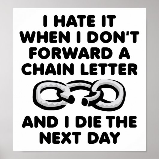 チェーンレター死のポおもしろいスター ポスター (正面)
