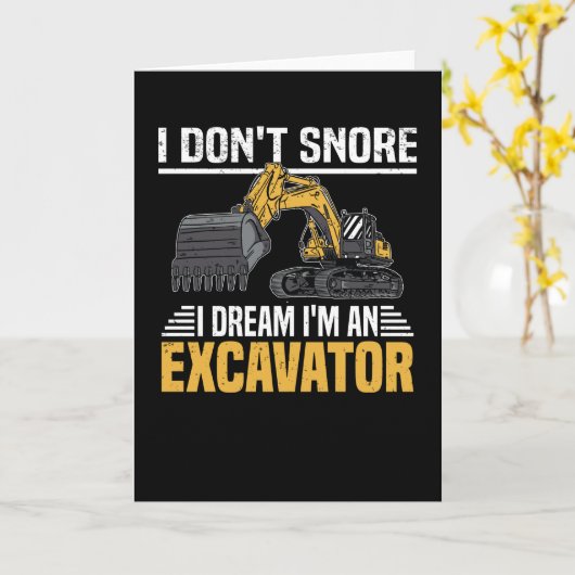 チェーン掘削機掘削機謝罪建築 カード (黄色い花)