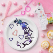 チェーン解除のマイハート紙プレート ペーパープレート (パーティー)