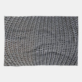 チェーン・メールの装甲中世騎士戦闘機に彼の金属をかぶせて下さい キッチンタオル (横)