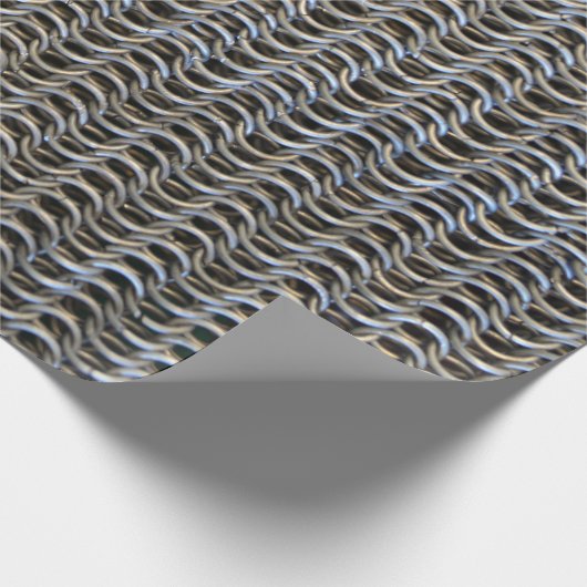 チェーン・メールの装甲中世騎士戦闘機に彼の金属をかぶせて下さい ラッピングペーパー (角)