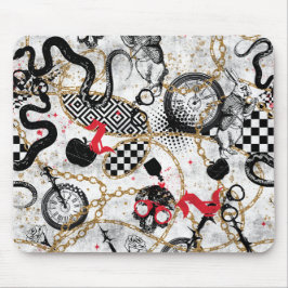 チェーンansスカル マウスパッド