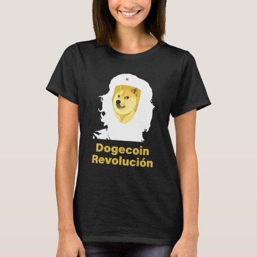 チェ・ゲバラ Dogecoin 革命 Tシャツ (正面)