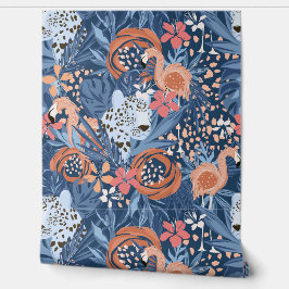 チエはっきりしたタとフラミンゴ熱帯産 壁紙