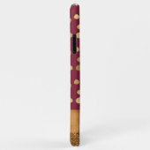 チエエレガントタ金ゴールドブルゴーニュ金属モノグラム Case-Mate iPhoneケース (裏面/右)