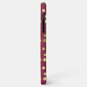 チエエレガントタ金ゴールドブルゴーニュ金属 Case-Mate iPhoneケース (裏面/左)