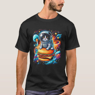 チエスバーガーの装おもしろい置を着た宇宙飛行士 Tシャツ