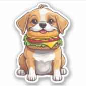 チエスバーガー噛み防水犬 シール (正面)