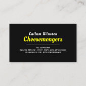 チエセモンガー放牧の牛 名刺 (裏面)