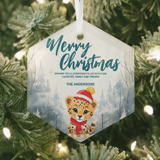 チエタおもしろいメリークリスマスツリー雪ホリデーパーティー ガラスオーナメント (インサイチュ)