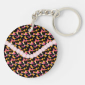 チエタアニマルプリントピンクパール キーホルダー (裏面)