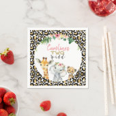 チエタプリントサファリグリッタートゥワイルド誕生日 スタンダードカクテルナプキン (インサイチュ)