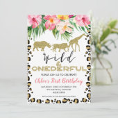 チエタプリントサファリワイルドオンダーフル誕生日 招待状 (スタンド正面)
