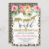チエタプリントサファリワイルドオンダーフル誕生日 招待状 (正面/裏面)