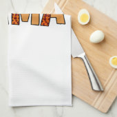 チエタプリントヒョウ母 キッチンタオル (四つ折り)