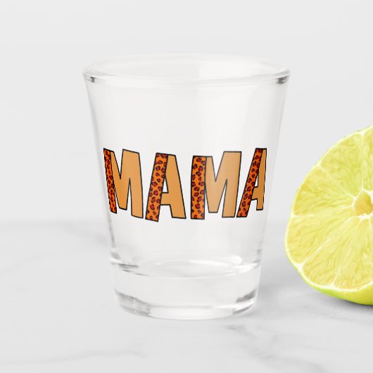 チエタプリントヒョウ母 ショットグラス (正面)