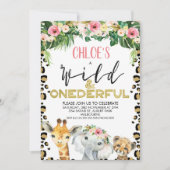 チエタプリントフローラオンダーフル誕生日 招待状 (正面)