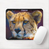 チエタ大きな猫ワイルドライフアートマウスパッド マウスパッド (マウス)