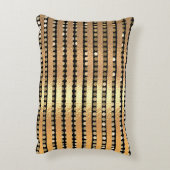 チエレガントックモダンゴールデングリッターブラックストライプ アクセントクッション (裏面(縦))