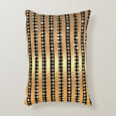 チエレガントックモダンゴールデングリッターブラックストライプ アクセントクッション (正面(垂直))