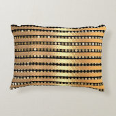 チエレガントックモダンゴールデングリッターブラックストライプ アクセントクッション (裏面)