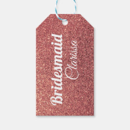 チエレガントックモダンバラ金ゴールドグリッター ギフトタグ