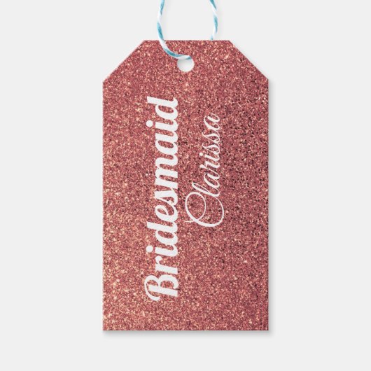 チエレガントックモダンバラ金ゴールドグリッター ギフトタグ (正面)