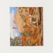 チオン国立公園のクーガーマウンテンライオン タペストリー (正面)