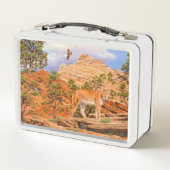 チオン国立公園のクーガーマウンテンライオン メタルランチボックス (裏面)