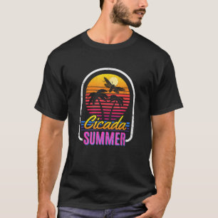 チカダサマーレトロヴィンテージVAPORWAVEアートミームDES Tシャツ