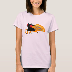 チカダマニアピクセルCicada Tシャツ