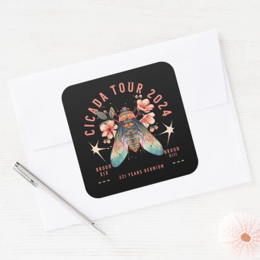 チカダラバーセカダフェスト2024ブローズXIXとXIII スクエアシール (封筒)