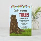 チカダ誕生日招待状 招待状 (スタンド正面)