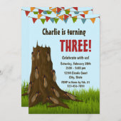 チカダ誕生日招待状 招待状 (正面/裏面)