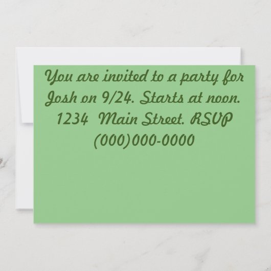 チカダ 招待状 (裏面)