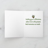 チカデスとホリー折り畳みクリスマスホリデーカード シーズンカード (内部)