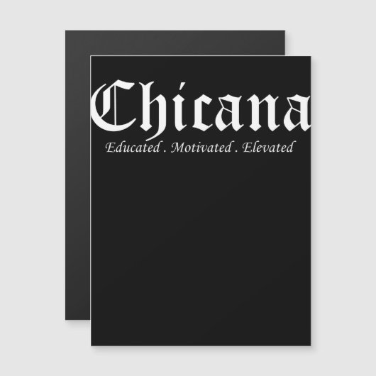 チカナ教育意欲を起こラテンアメリカ系女性卒業生 マグネット招待状 (正面/裏面)
