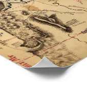 チカマウガの戦い – 南北戦争パノラママップ3 ポスター (角)