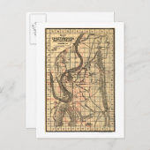 チカマウガの戦い – 南北戦争パノラママップ3 ポストカード (正面/裏面)